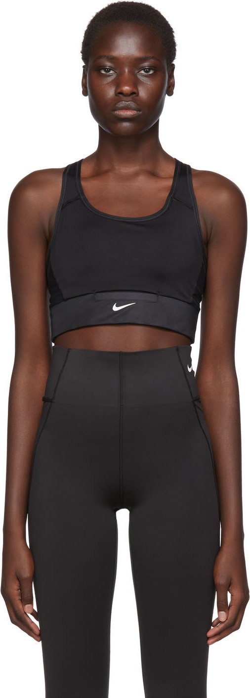 Nike Black Swoosh Rebel Bra