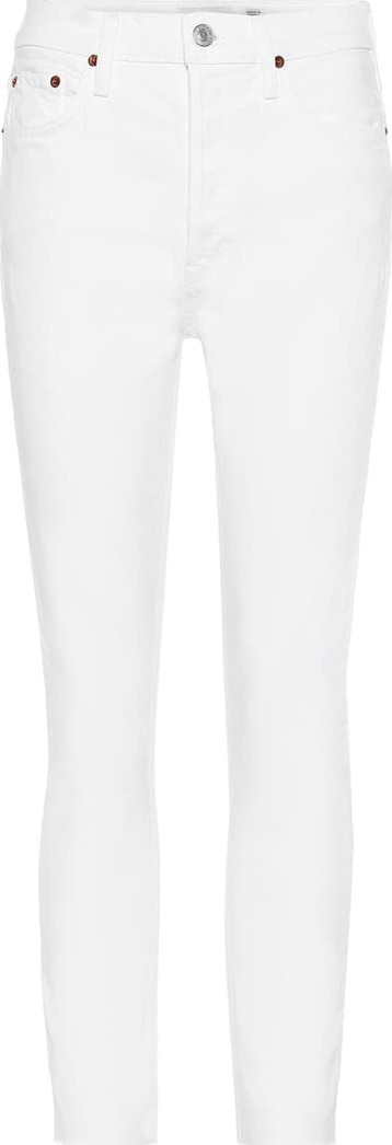 RE/DONE High-rise ankle crop skinny jeans