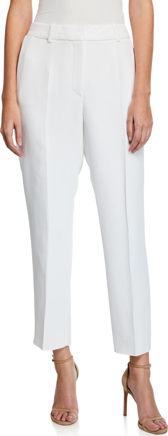 Oscar De La Renta Mid-Rise Tapered Ankle Pants