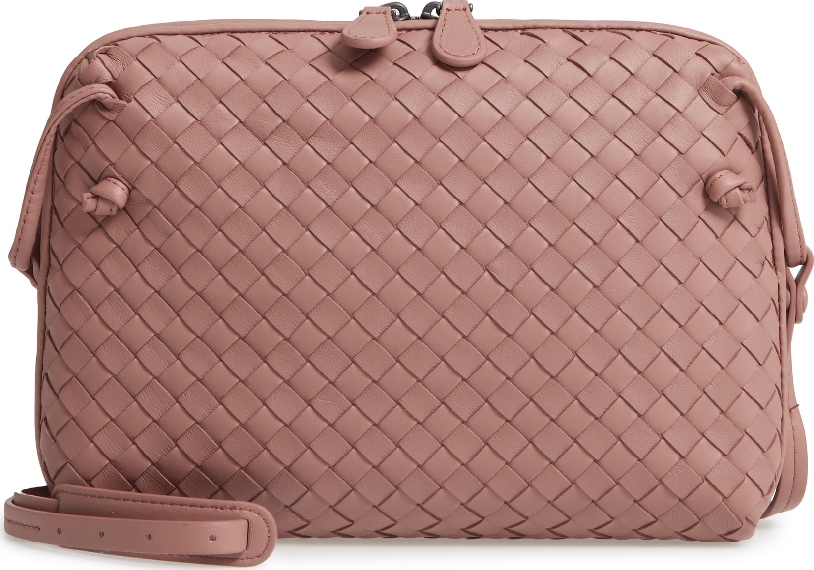 Bottega Veneta Nodini Woven Leather Crossbody Bag