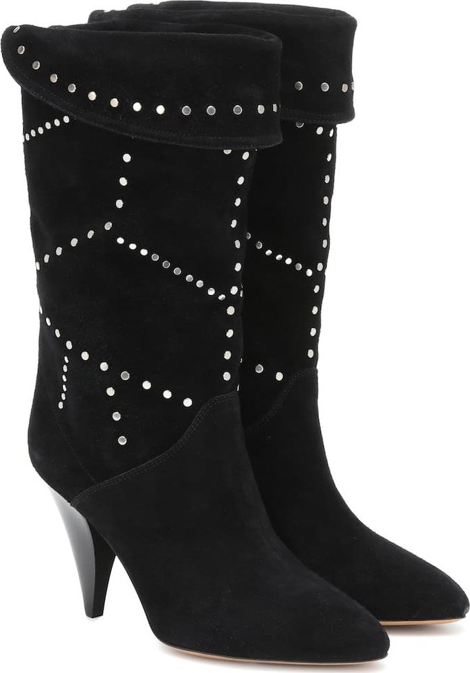 Isabel Marant Lestee studded suede ankle boots
