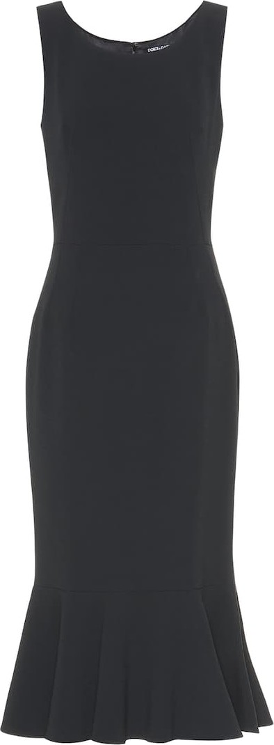 Dolce & Gabbana Ruffle-hem crêpe dress