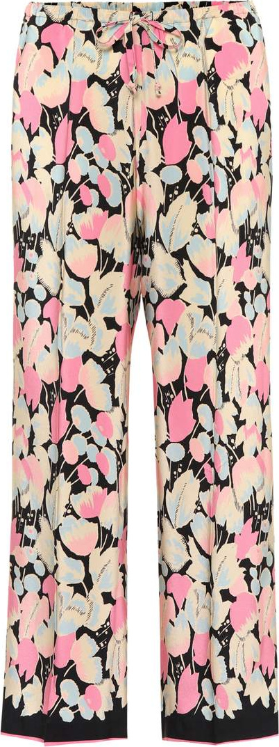 Dries Van Noten Floral-printed silk trousers