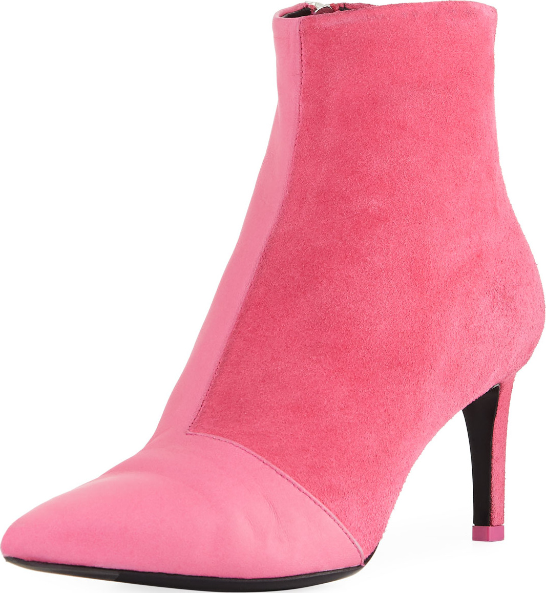 Rag & Bone Beha Mixed Leather & Suede Zip-Up Boot