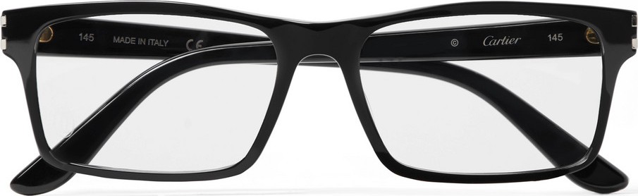Cartier Rectangle-Frame Acetate Optical Glasses