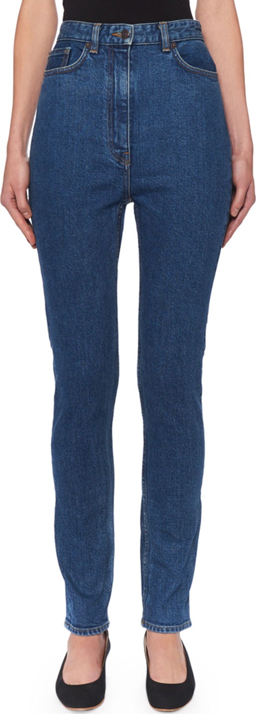 THE ROW Kate High-Rise Skinny-Leg Jeans