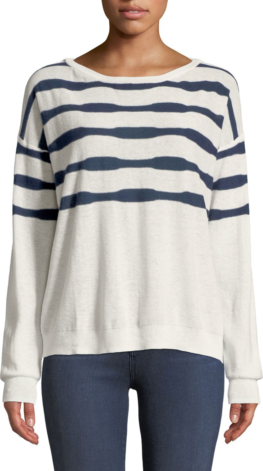 Splendid Las Olas Linen-Blend Pullover Sweater