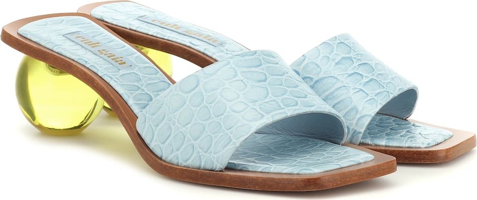 Cult Gaia Tao croc-effect leather sandals