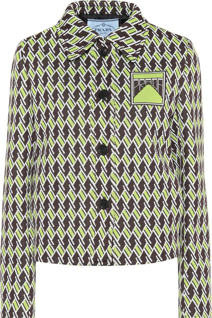 Prada Technical jacquard knitted jacket