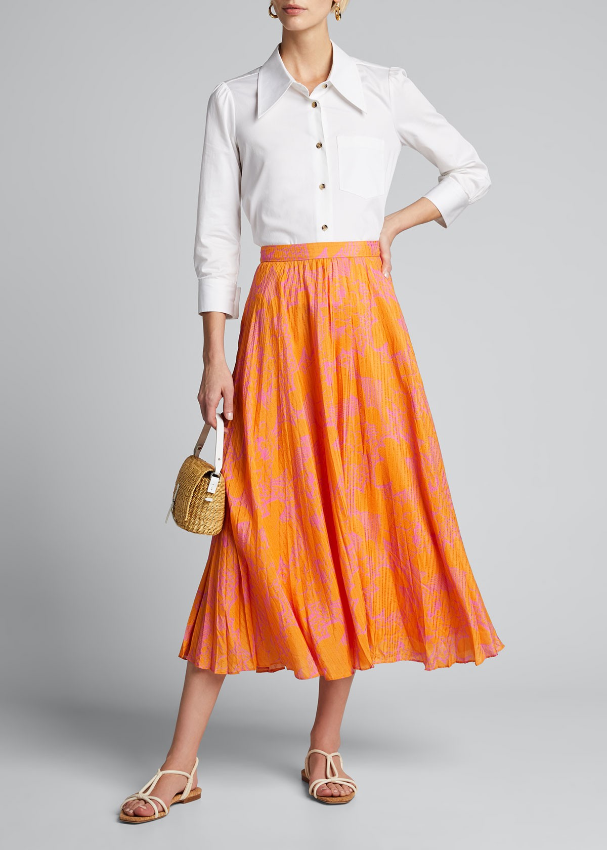 Tanya Taylor Jeana Printed Midi Skirt