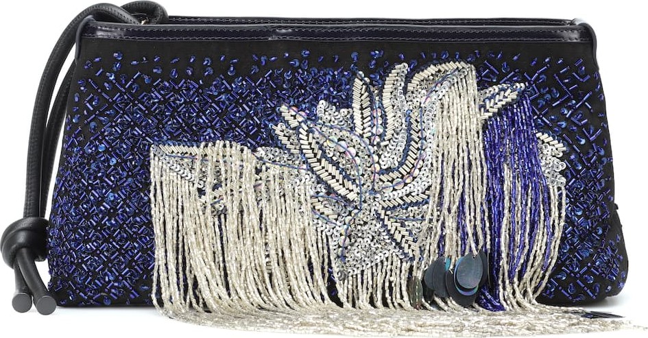 Dries Van Noten Sequined leather clutch Dries Van Noten Sequined leather clutch