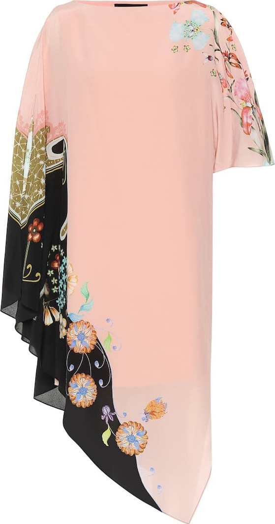 Etro Floral silk asymmetric dress