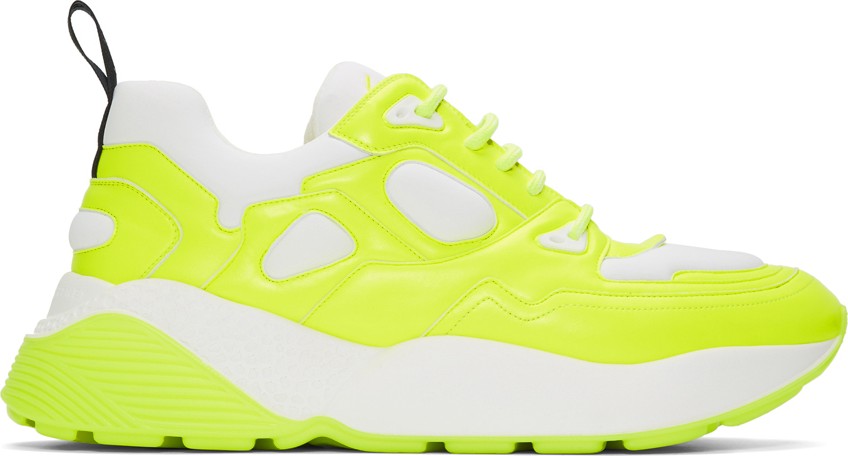 Stella McCartney White & Yellow Eclypse Sneakers