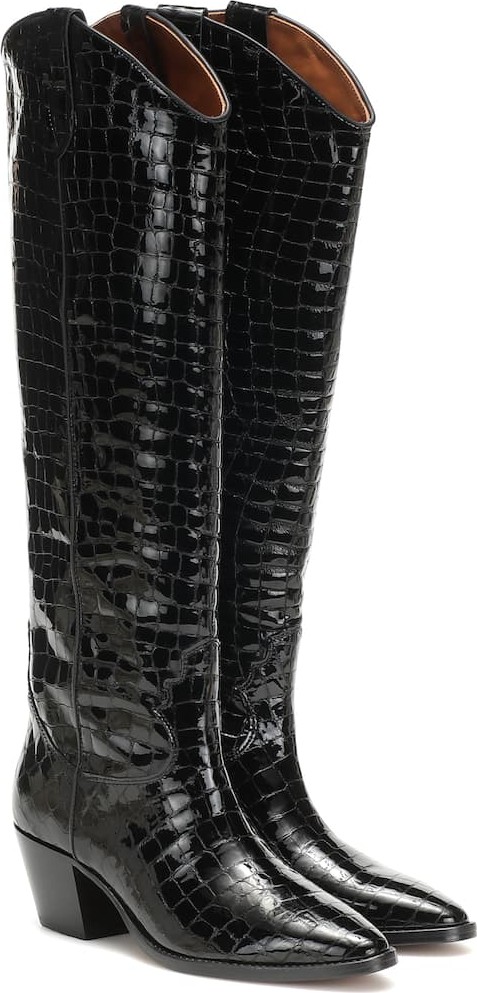 Paris Texas Embossed patent leather boots