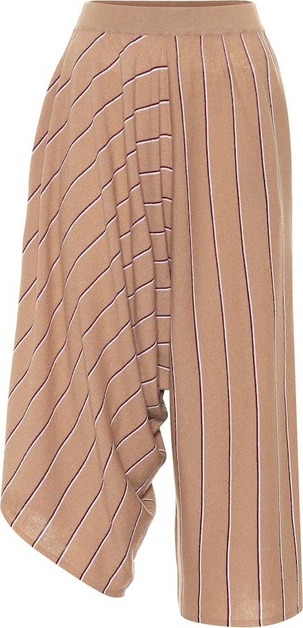 Stella McCartney Asymmetric striped wool pants