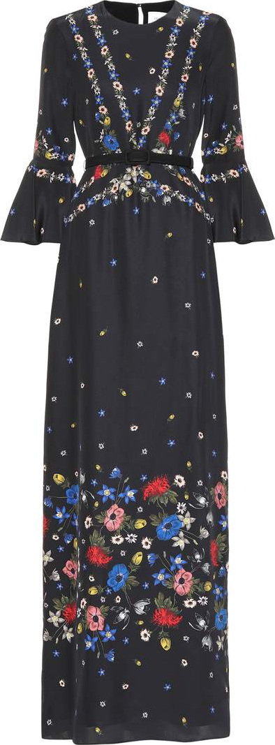 Erdem Floral-printed silk dress