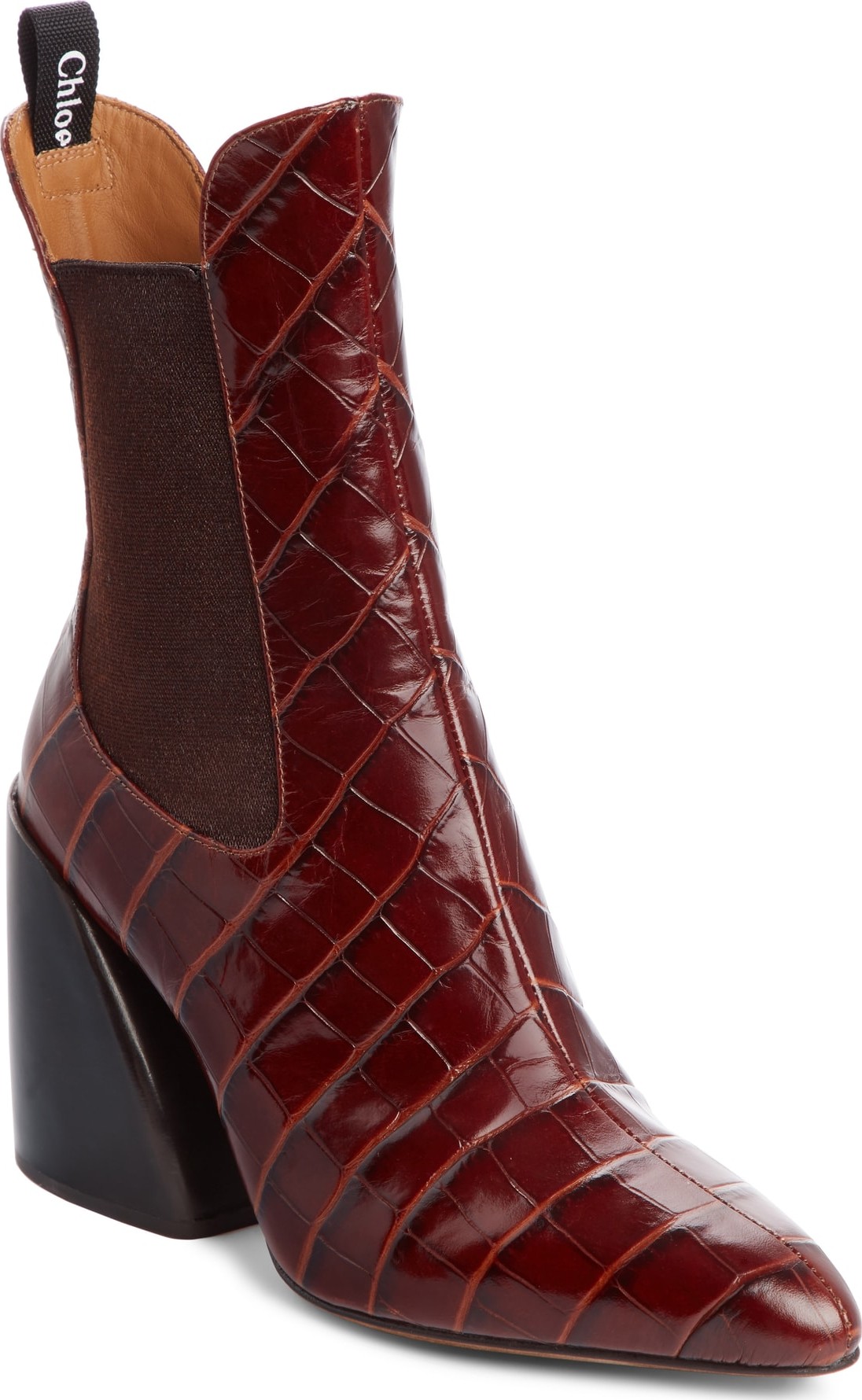 Chloe Croc Embossed Chelsea Boot