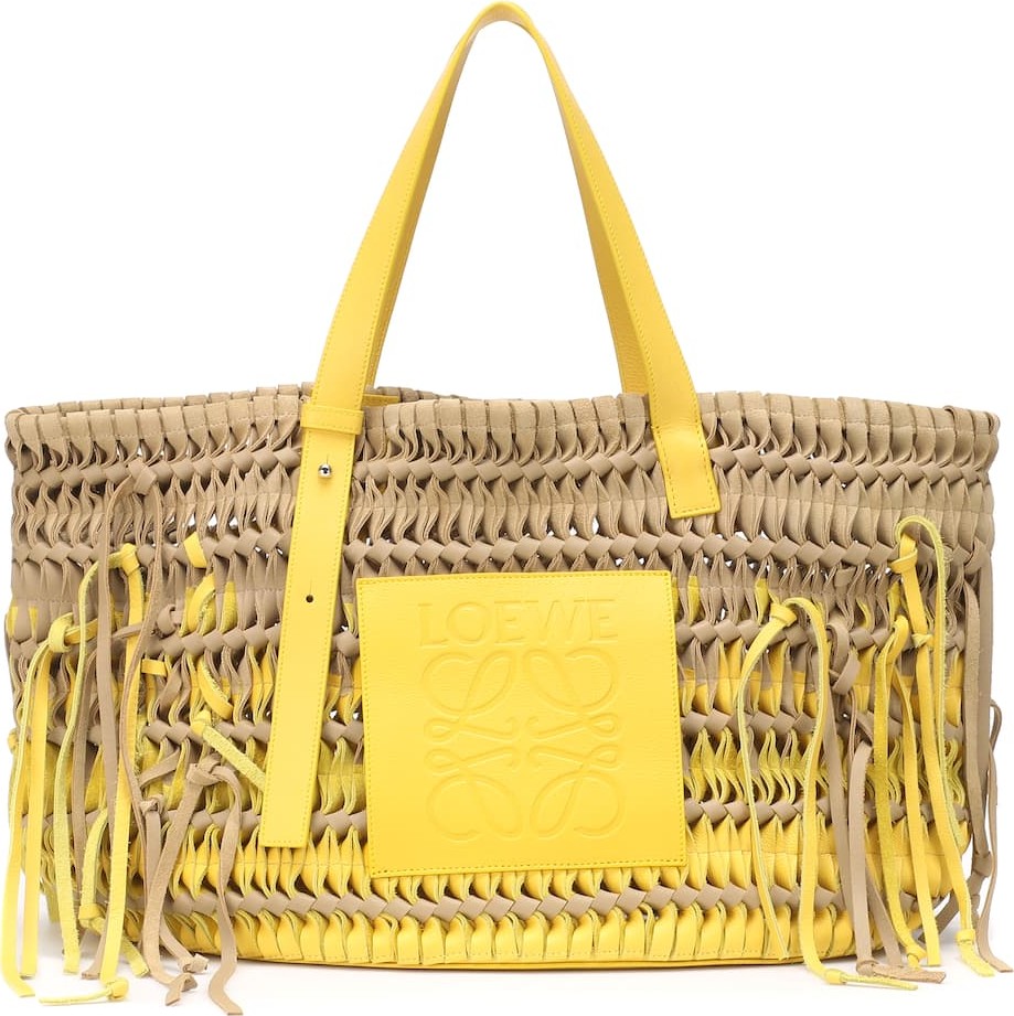 LOEWE Anagram woven leather tote