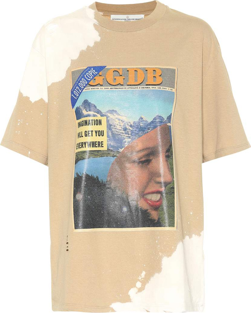 Golden Goose Deluxe Brand Brochure printed cotton T-shirt