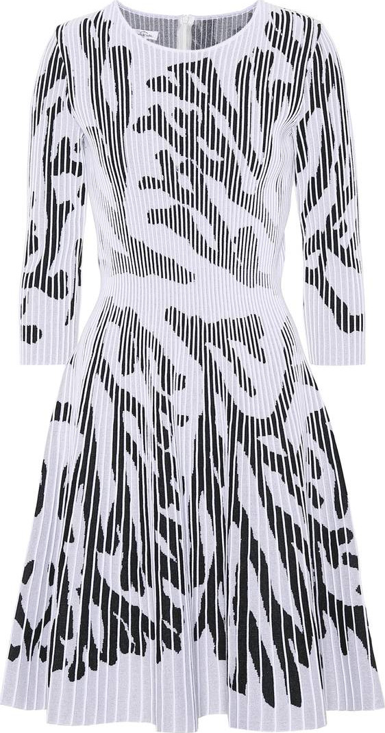 Oscar De La Renta Cotton-blend knit dress