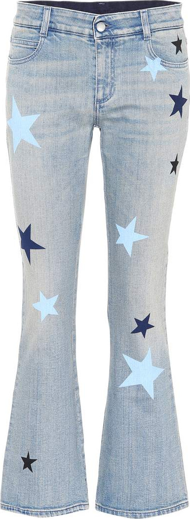 Stella McCartney Star-printed flared jeans