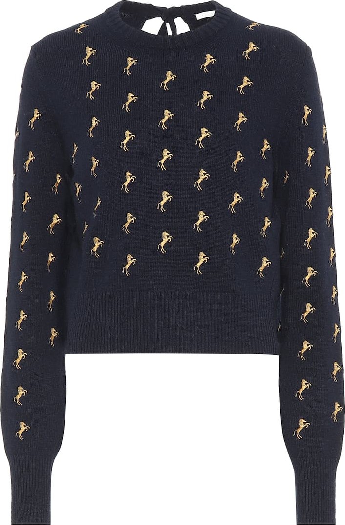Chloe Embroidered wool sweater
