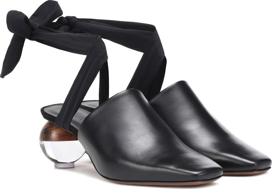Neous Brough leather mules