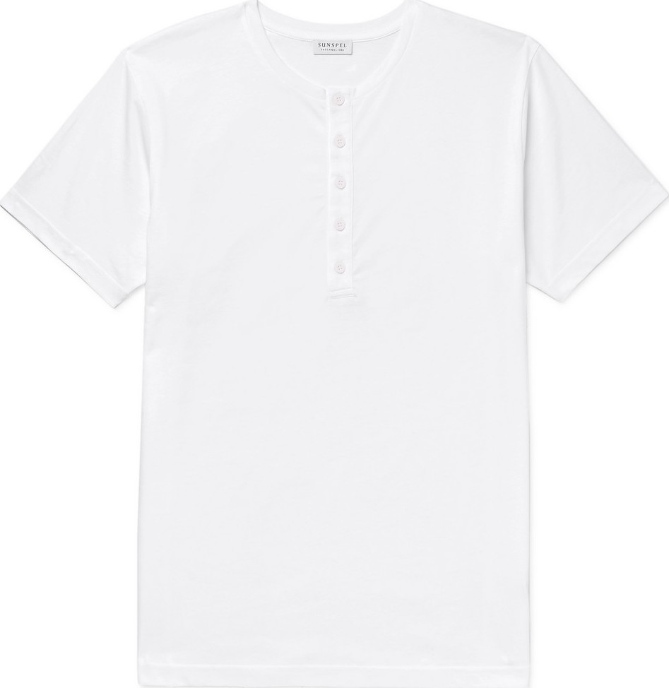 Sunspel Cotton-Jersey Henley T-Shirt