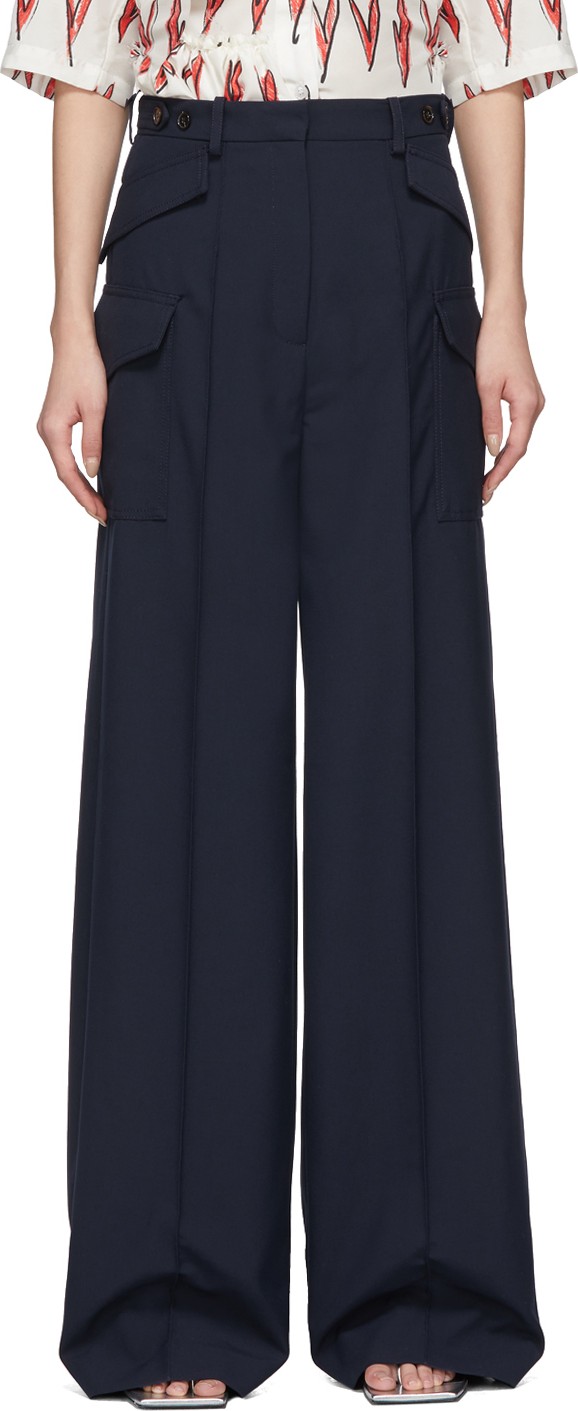 Rokh Navy Patch Utility Trousers