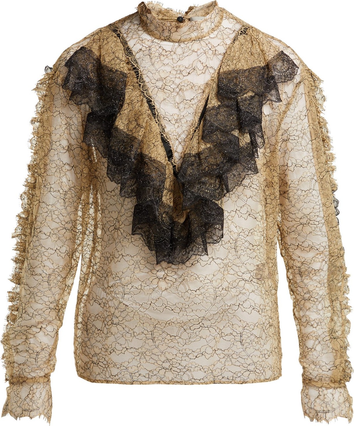 Preen Kristina floral-lace ruffled blouse