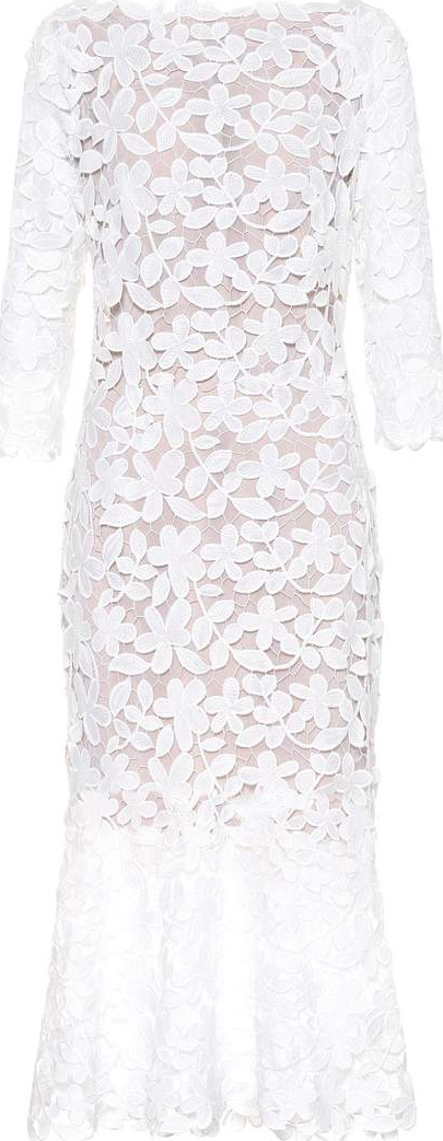 Oscar De La Renta Lace midi dress