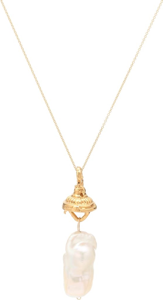 Alighieri The Frozen Sun 24kt gold-plated and pearl necklace