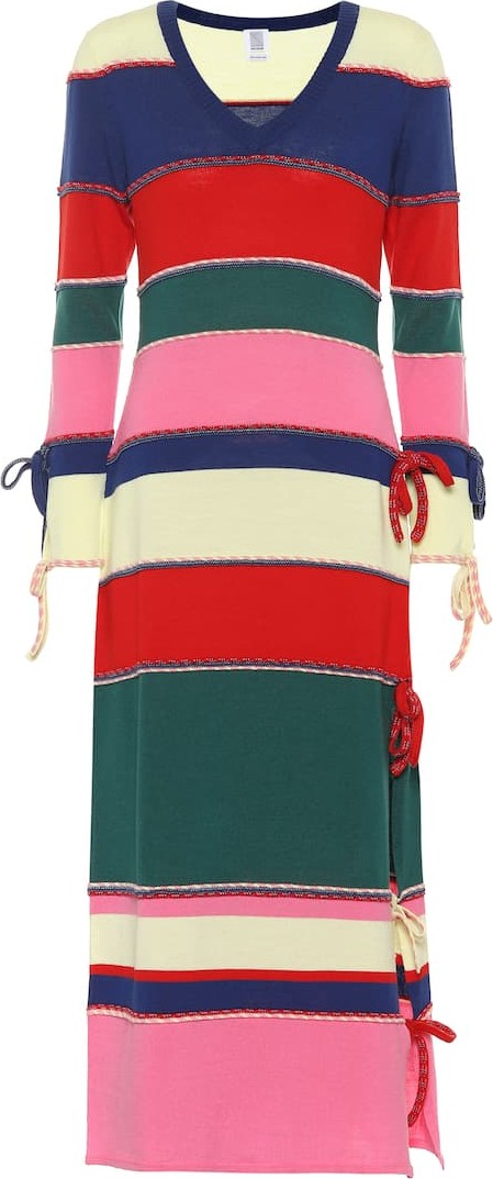 Rosie Assoulin Striped wool knitted midi dress