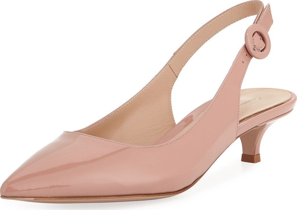 Gianvito Rossi Patent Leather Slingback Pumps