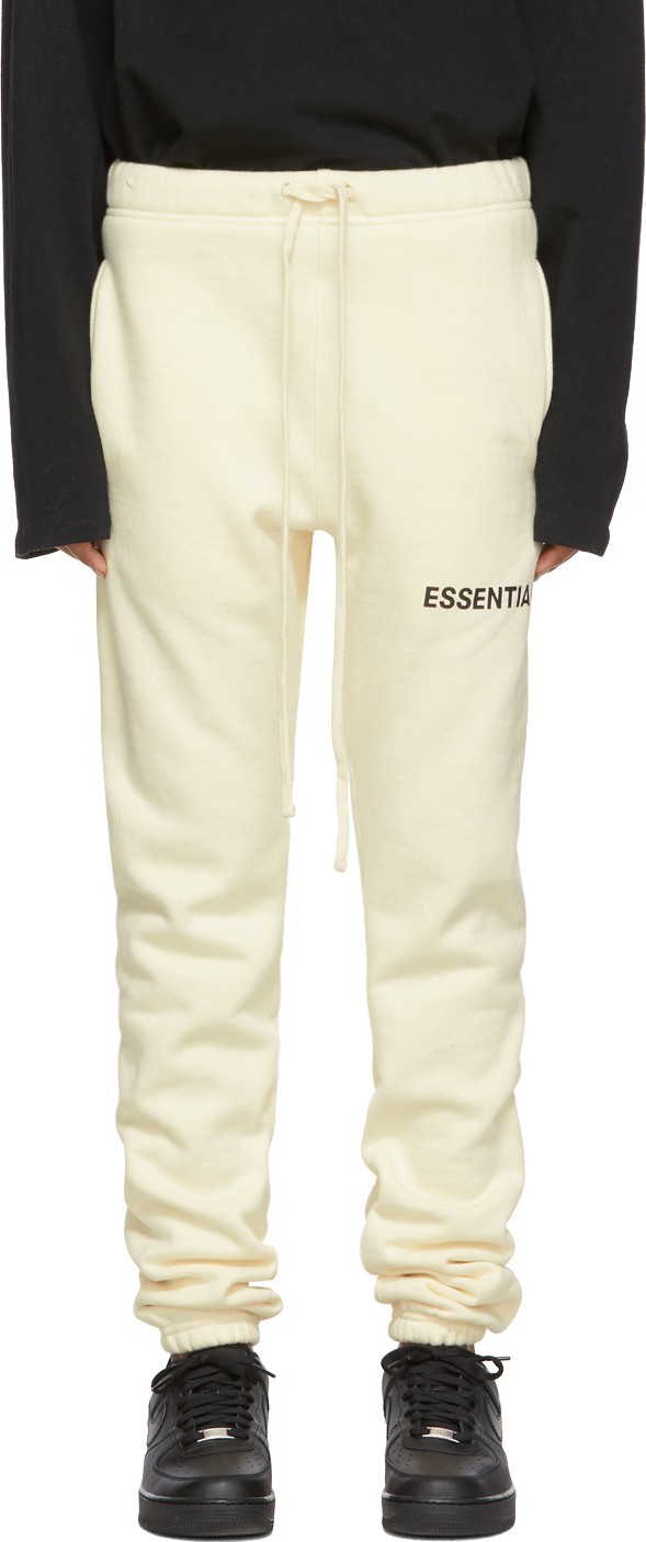 Essentials Off-White Fleece Lounge Pants