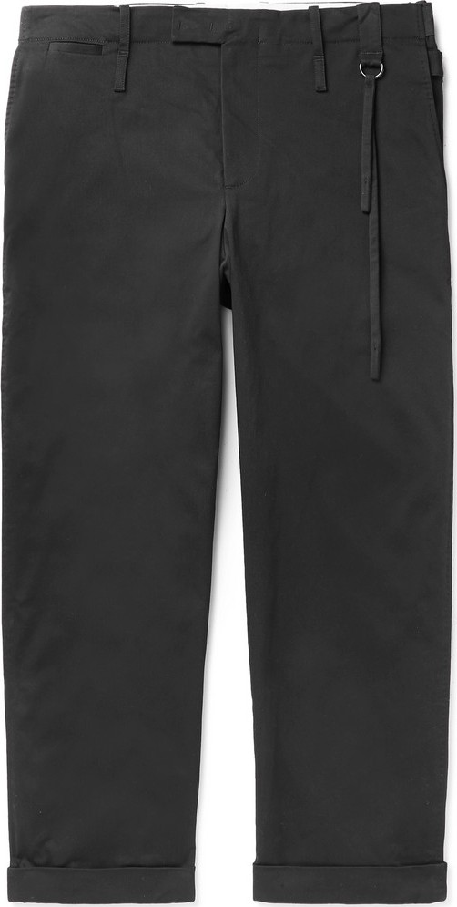 Craig Green Black Wide-Leg Cotton-Blend Twill Trousers