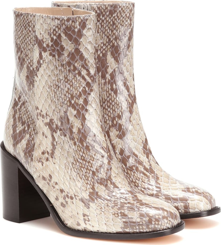 Maryam Nassir Zadeh Mars snake-effect leather ankle boots