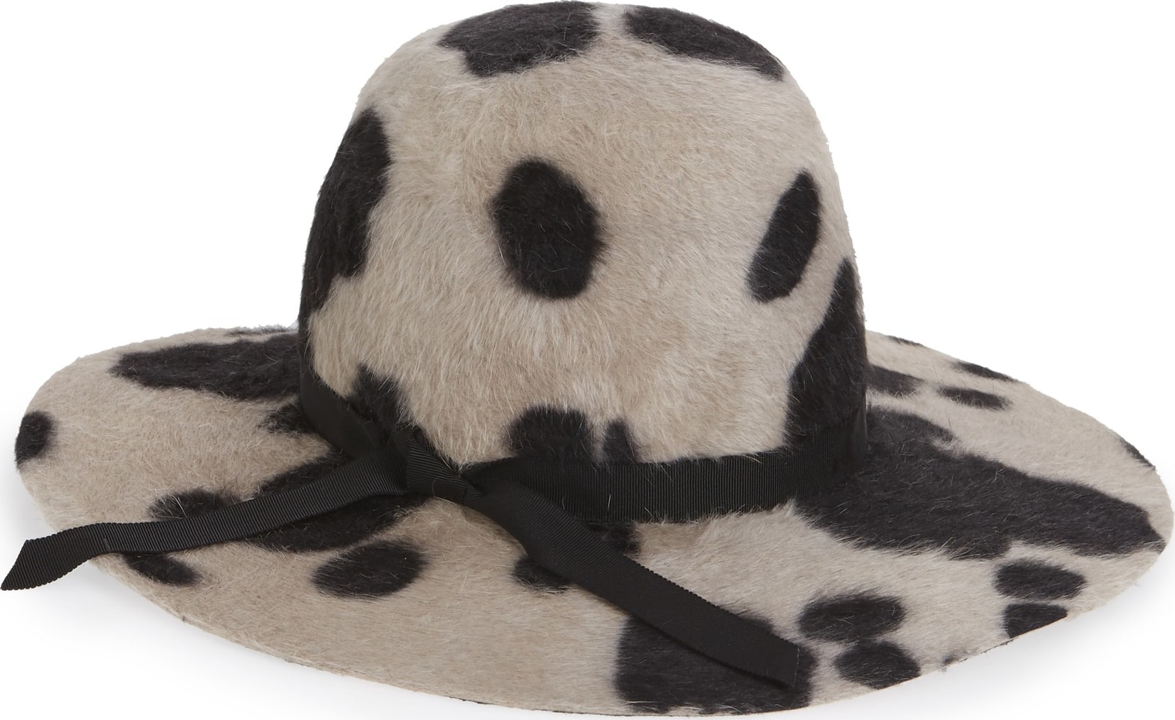 Gigi Burris Aliyah Cow Print Rabbit Fur Felt Hat