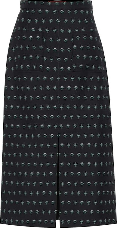 Alexachung Jacquard wool-blend skirt