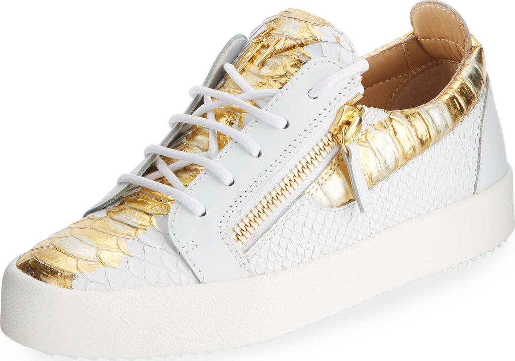 Giuseppe Zanotti Embossed Leather Low-Top Sneakers