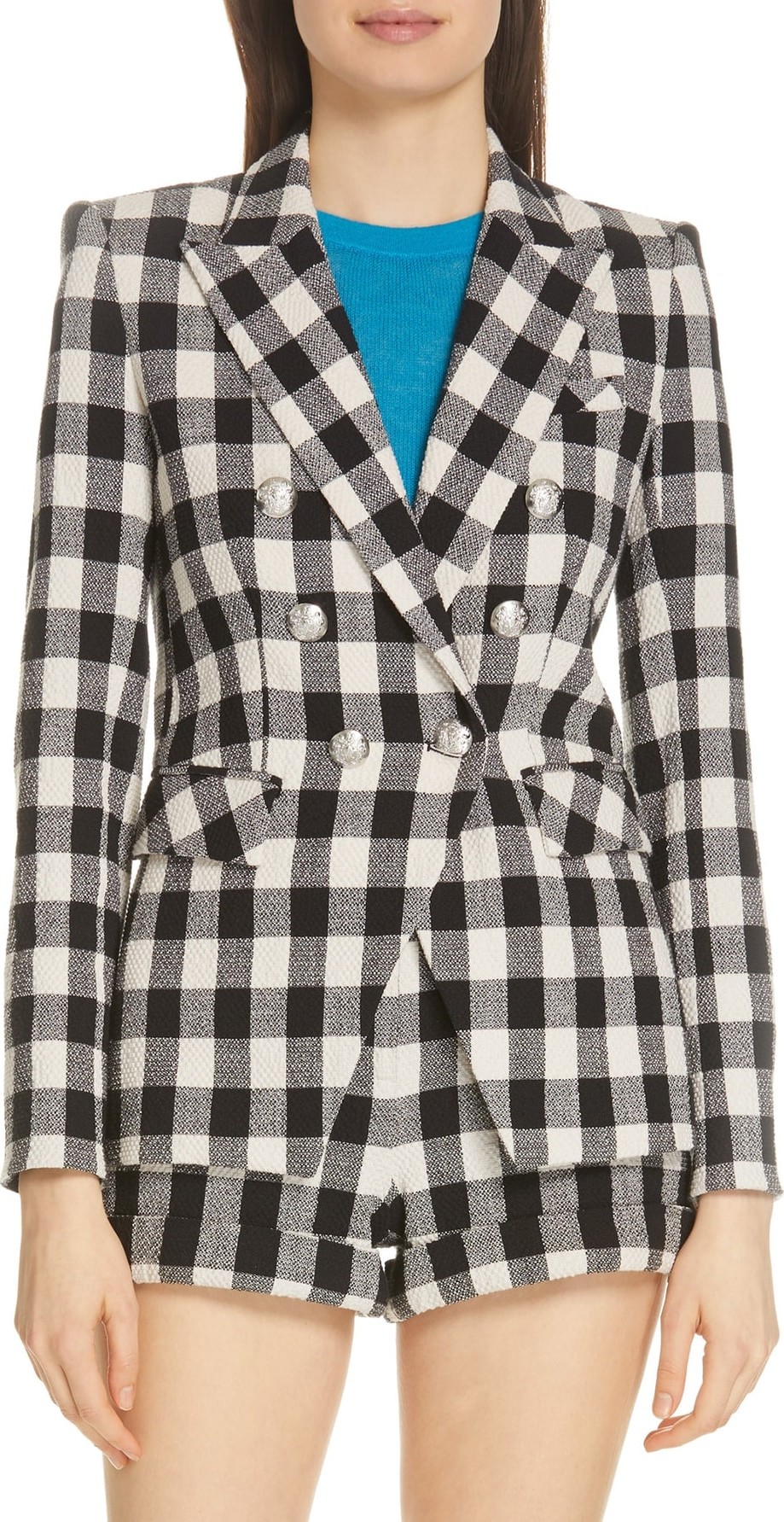 Veronica Beard Miller Gingham Dickey Jacket