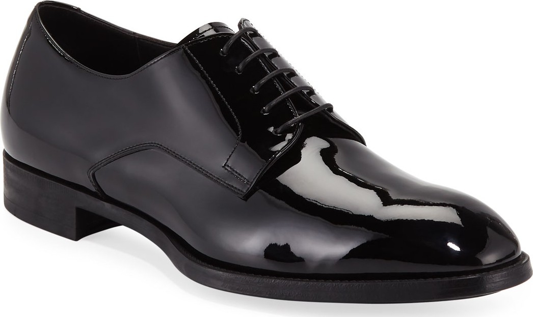 Giorgio Armani Men's Formal Patent Leather Derby Shoes