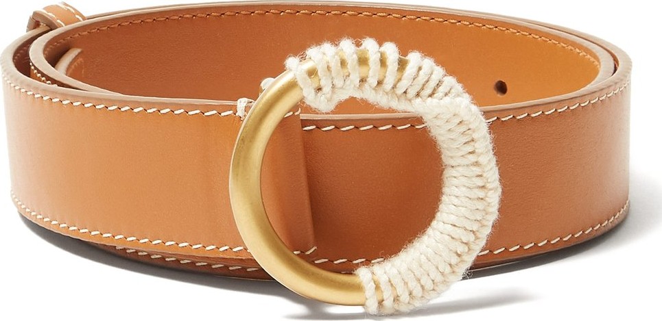 Roksanda Yarn-wrapped buckle leather belt