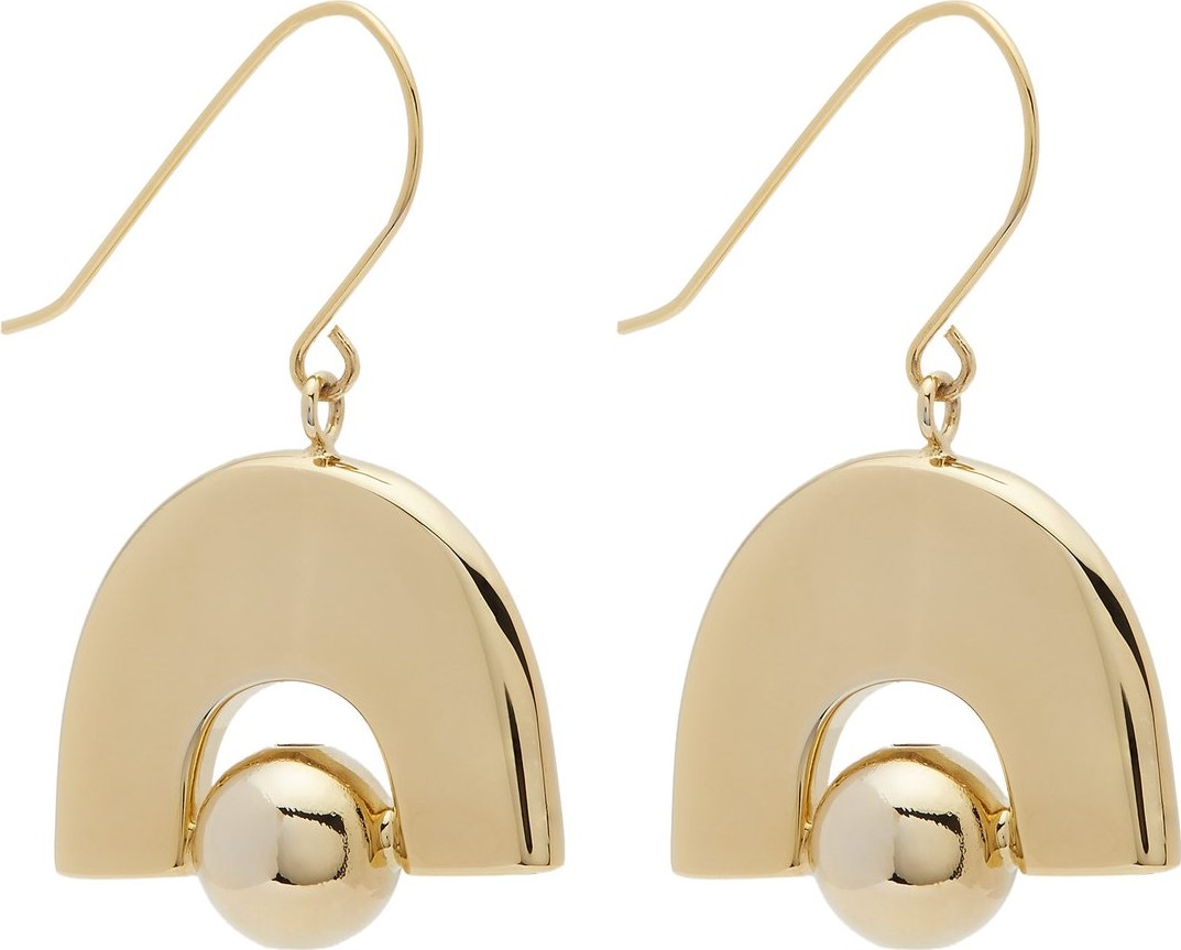 Jil Sander Geometric shapes drop earrings