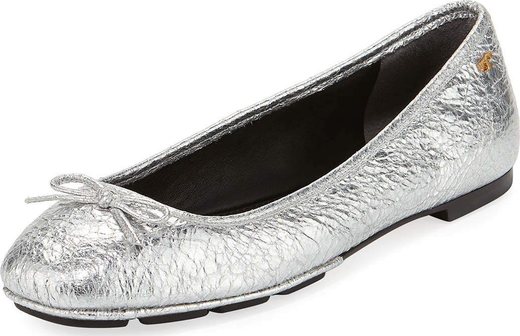 Tory Burch Laila 2 Metallic Leather Driver Ballet Flat