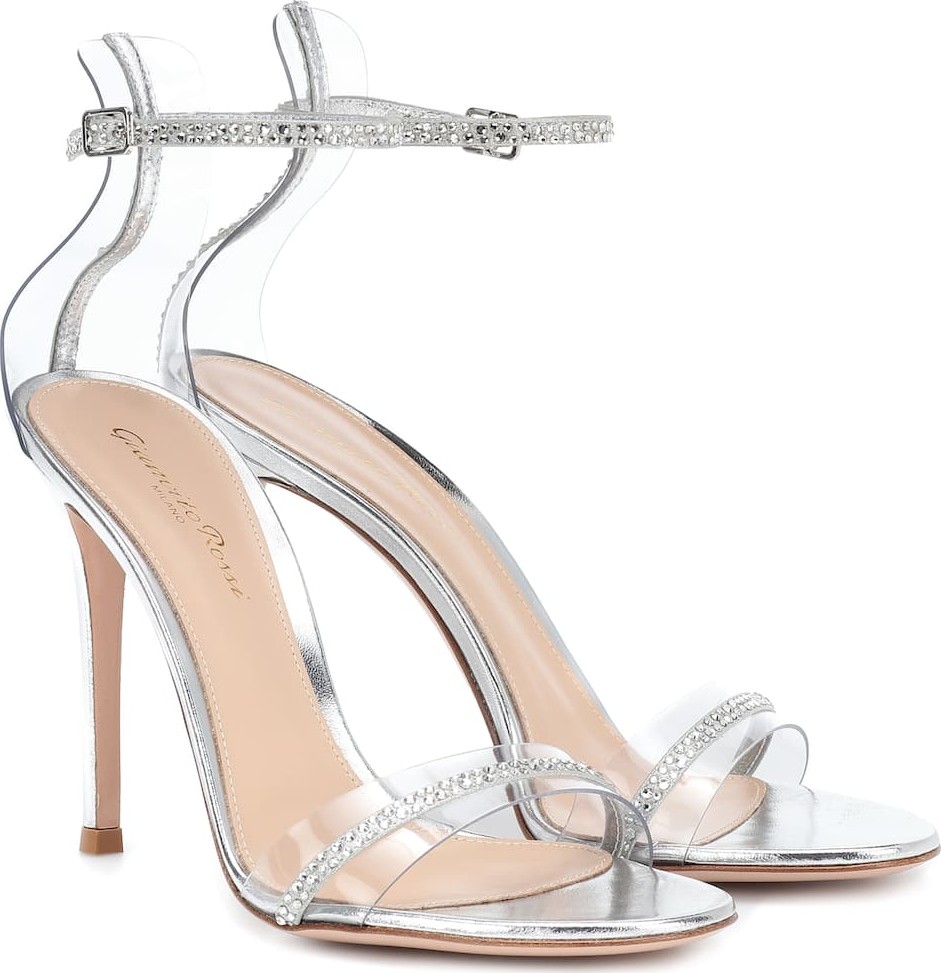 Gianvito Rossi Crystal Plexi 105 sandals
