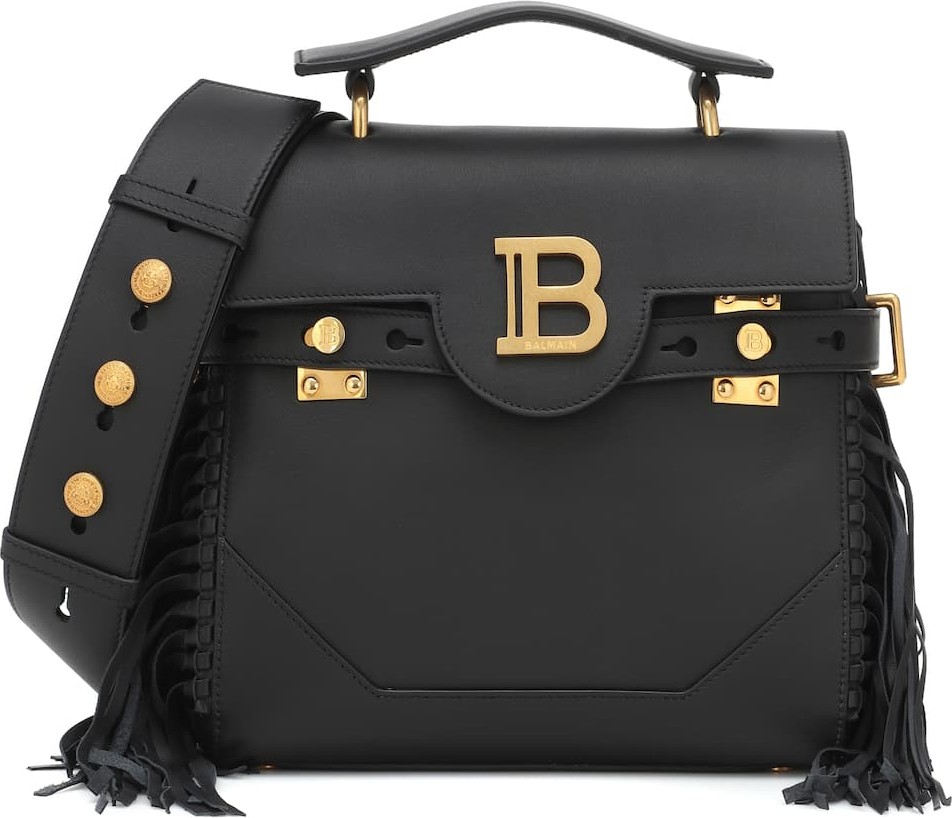 Balmain B-Buzz 23 fringed leather tote