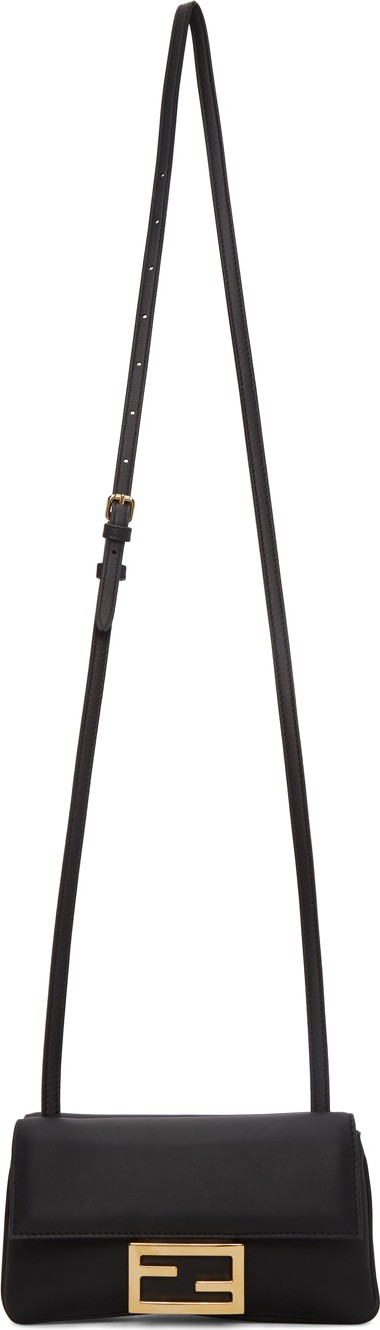 Fendi Black Mini Baguette Wallet Bag