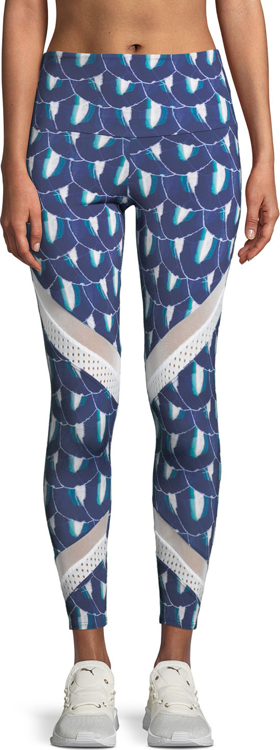 ONZIE Sporty Printed Mesh Performance Leggings