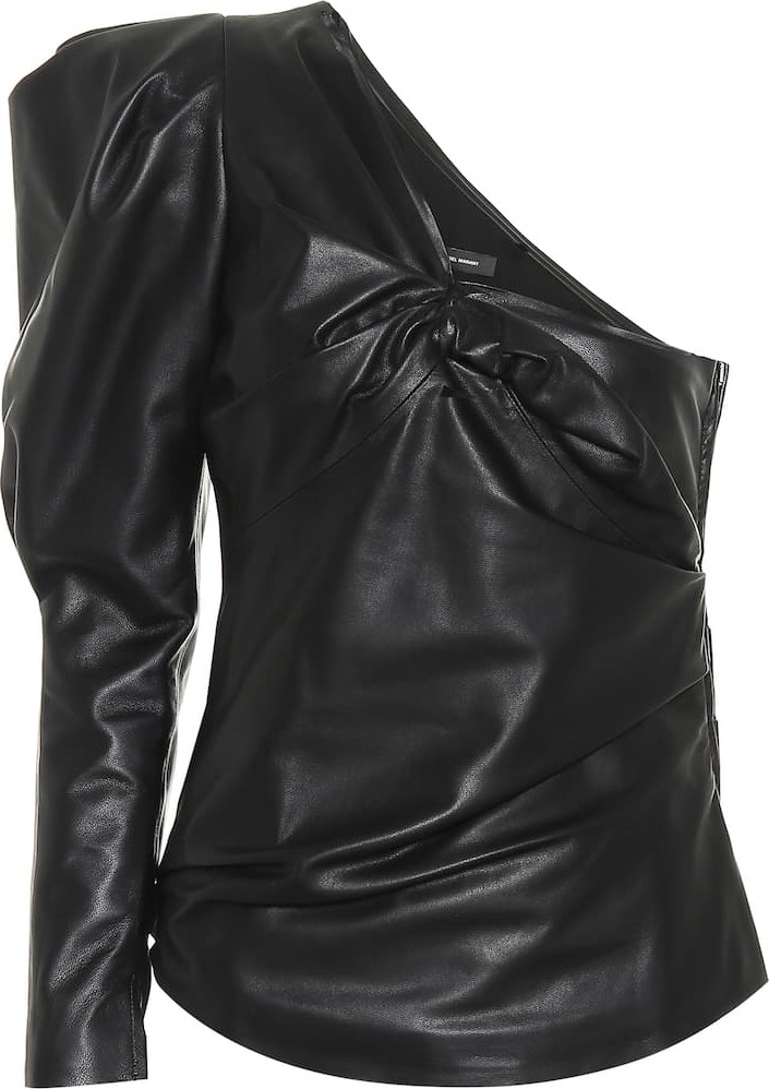 Isabel Marant Noop one-shoulder leather top